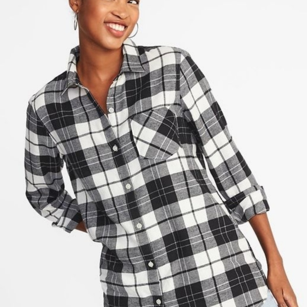 Old Navy Tunic Flannel Shirt